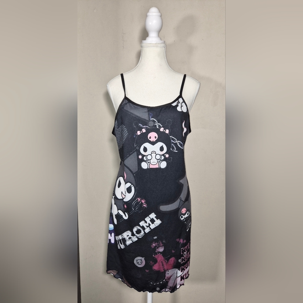 5 For $25✨️Kuromi Dress Sanrio Black Anime Slip Dress Women Large-Extra Large Xl